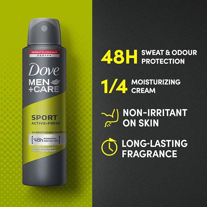 Déodorant anti-transpirant Dove Sport Active Fresh pour hommes - harry'zBOUTIQUE