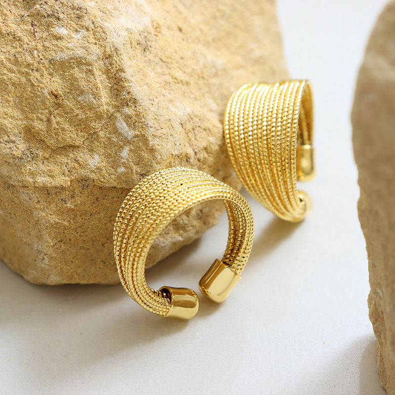 Titanium Steel Open Ring.
