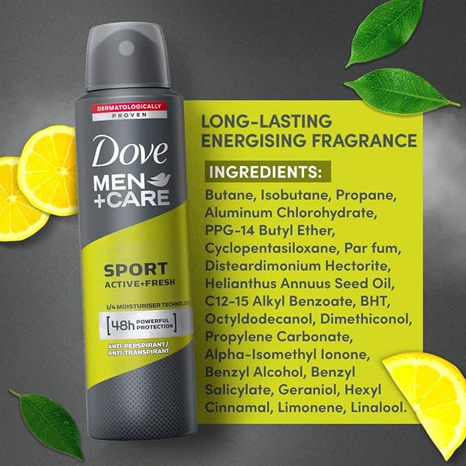 Déodorant anti-transpirant Dove Sport Active Fresh pour hommes - harry'zBOUTIQUE