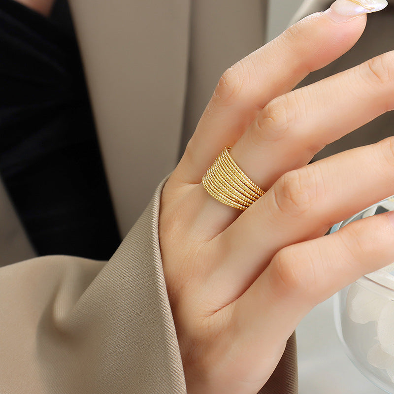 Titanium Steel Open Ring.