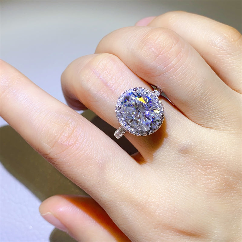 5 Carat Moissanite 925 Sterling Silver Ring.