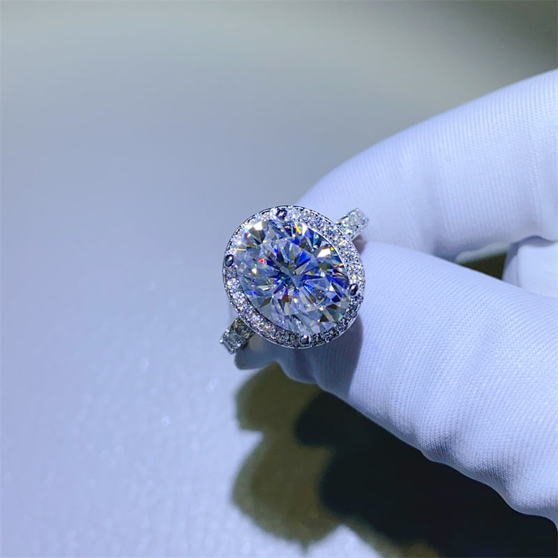 5 Carat Moissanite 925 Sterling Silver Ring.