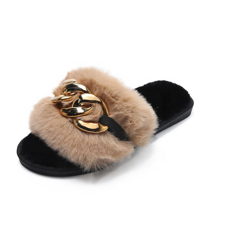 Flat Sandals Furry Women s Sandals Soft Fur Slippers Sandals Fur