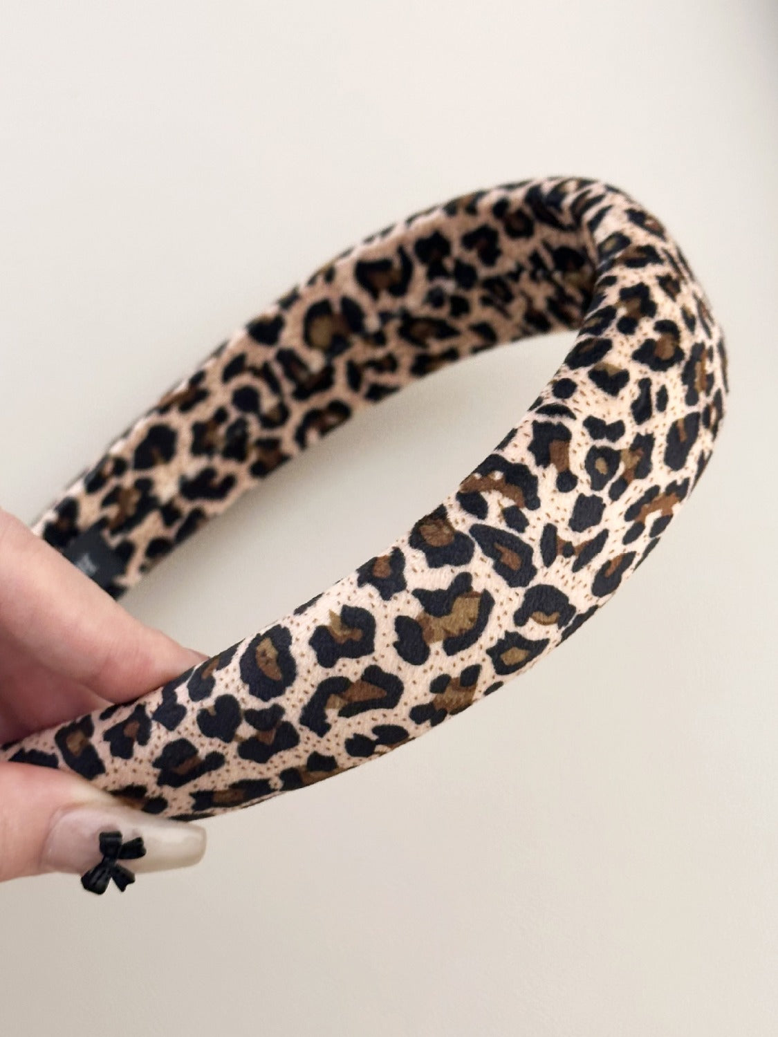 Leopard Polyester Wide Headband.
