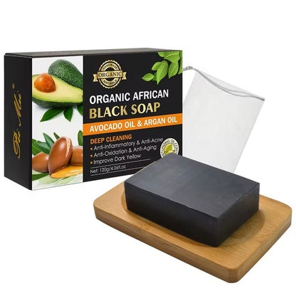 BLACK soap organic African avocat oil & argan oilharry'zBOUTIQUEharry'zBOUTIQUENOIR