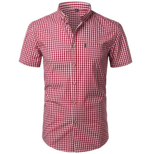 Mens Plaid Cotton Casual Slim Fit Long Sleeve Button Down Dress Shirts 2022 Fashion Men Work Business Brand Shirt Chemise Homme - Image #4