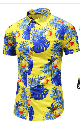 Short Sleeve  Print Beach Blouse Summer Clothing Plus Size M-XXXL 4XL 5XL